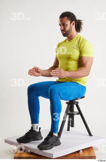 Man Black Muscular Male Studio Poses