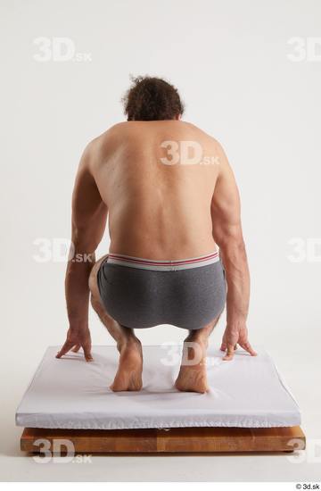 Man Black Muscular Male Studio Poses