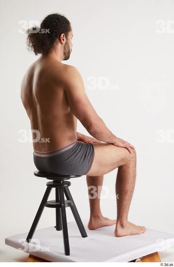 Man Black Muscular Male Studio Poses