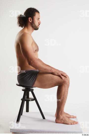 Man Black Muscular Male Studio Poses