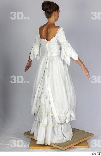 Whole Body Woman White Dress Costume photo references