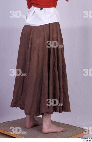 Woman White Historical Skirt Costume photo references