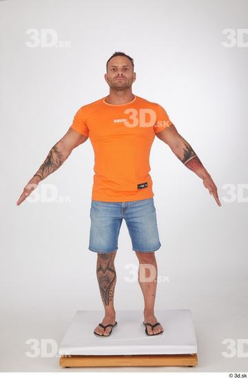 Man White Muscular Male Studio Poses