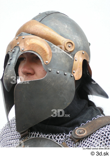 Head Woman White Army Historical Helmet Studio photo references