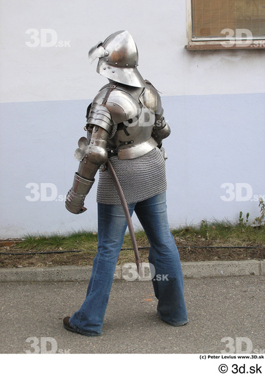 Whole Body Woman Pose with sword White Army Historical Studio photo references