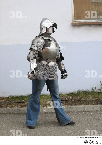 Whole Body Woman Pose with sword White Army Historical Studio photo references