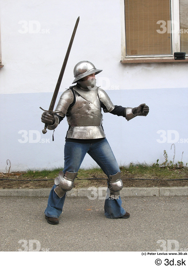 Whole Body Woman Fighting poses White Army Historical Fighting Studio photo references