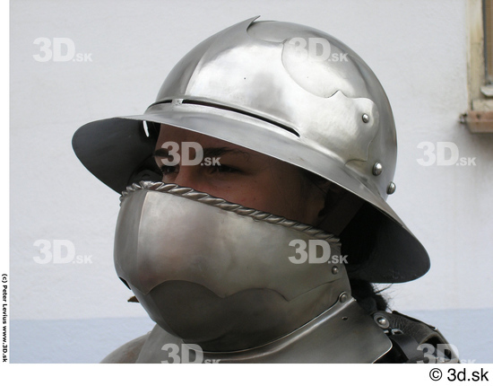 Head Woman White Army Historical Helmet Studio photo references
