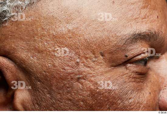 Face Skin Man Black Slim Wrinkles Studio photo references