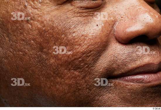 Face Cheek Skin Man Black Slim Wrinkles Studio photo references