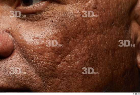 Face Cheek Skin Man Black Slim Wrinkles Studio photo references