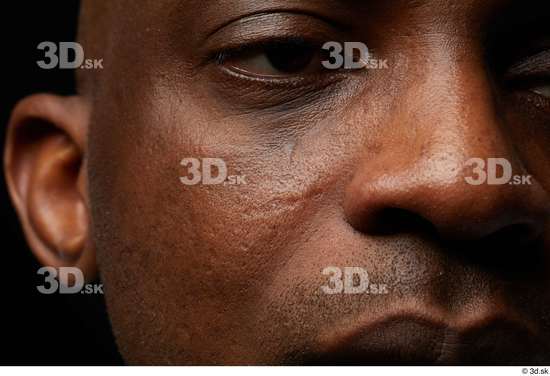 Face Mouth Nose Cheek Skin Man Black Scar Wrinkles Studio photo references