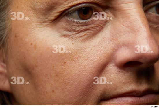 Eye Mouth Nose Cheek Skin Woman White Chubby Wrinkles Studio photo references