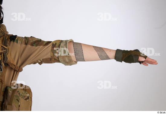 Arm Man White Army Uniform Athletic Street photo references