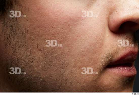 Face Mouth Cheek Skin Man White Slim Studio photo references