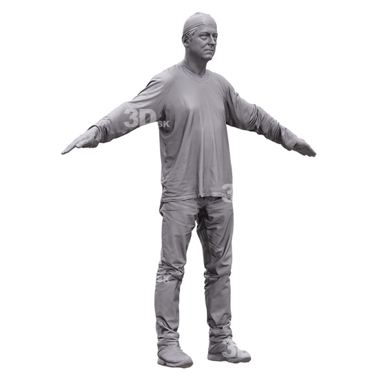 Whole Body Man White 3D Artec Bodies