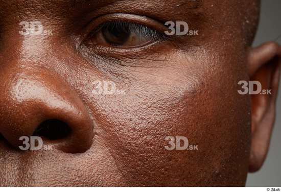 Eye Face Cheek Skin Man Black Chubby Wrinkles Studio photo references