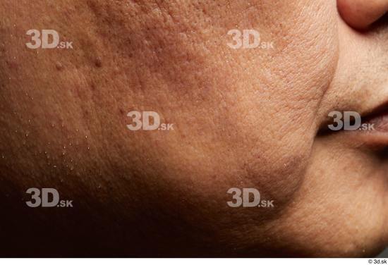 Face Cheek Skin Man Asian Chubby Wrinkles Studio photo references