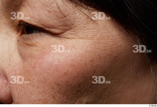 Eye Face Cheek Skin Woman Asian Chubby Wrinkles Studio photo references