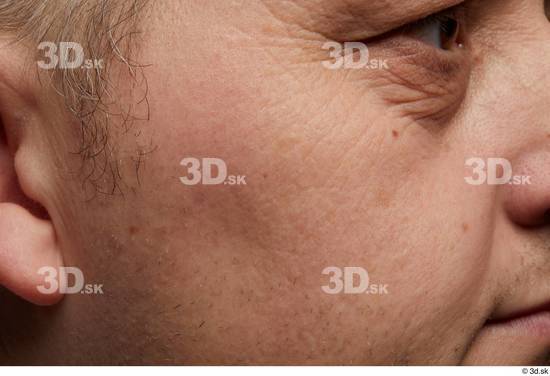 Eye Face Cheek Skin Man White Chubby Wrinkles Studio photo references