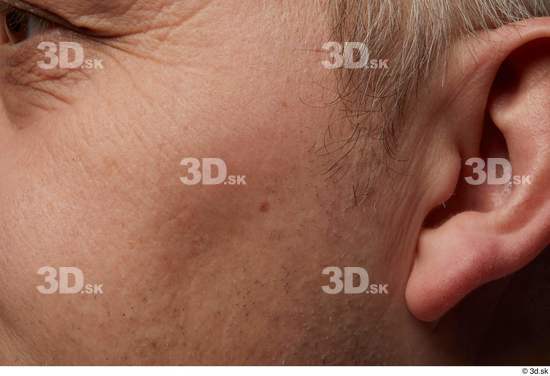 Face Cheek Ear Skin Man White Chubby Wrinkles Studio photo references