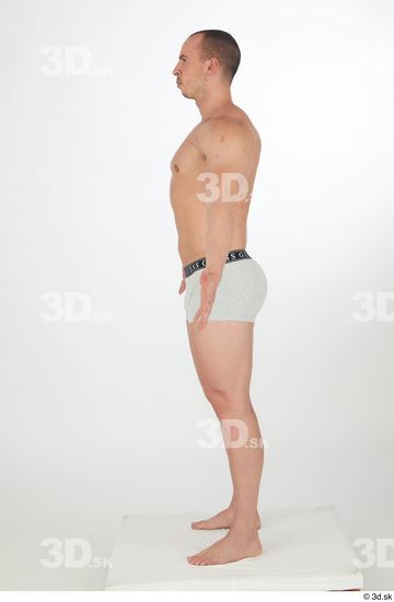 Man White Muscular Male Studio Poses