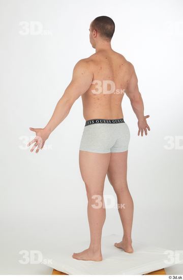 Man White Muscular Male Studio Poses