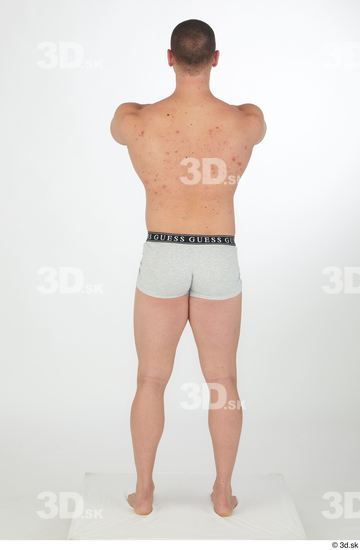 Man White Muscular Male Studio Poses