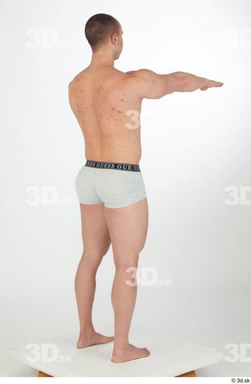 Man White Muscular Male Studio Poses