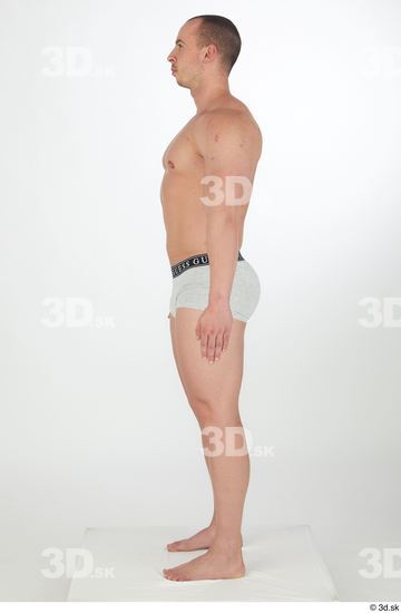 Man White Muscular Male Studio Poses