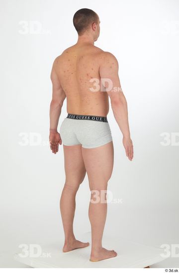 Man White Muscular Male Studio Poses