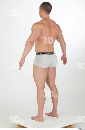 Man White Muscular Male Studio Poses