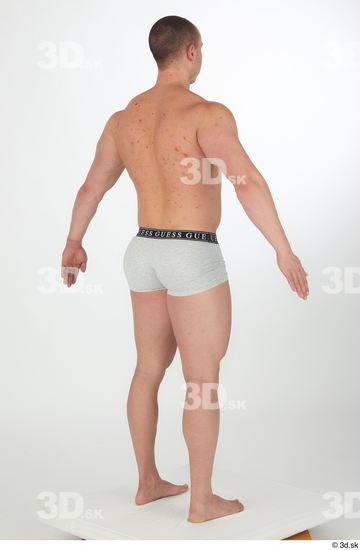 Man White Muscular Male Studio Poses