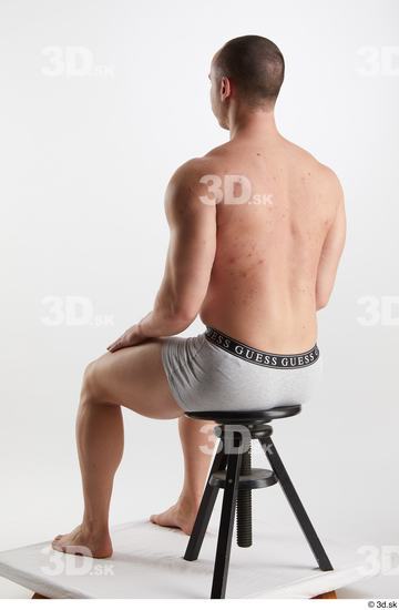 Man White Muscular Male Studio Poses