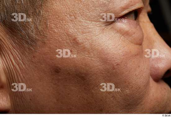 Eye Face Cheek Skin Man Asian Slim Wrinkles Studio photo references