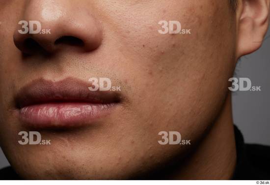 Mouth Nose Cheek Skin Man Asian Slim Studio photo references