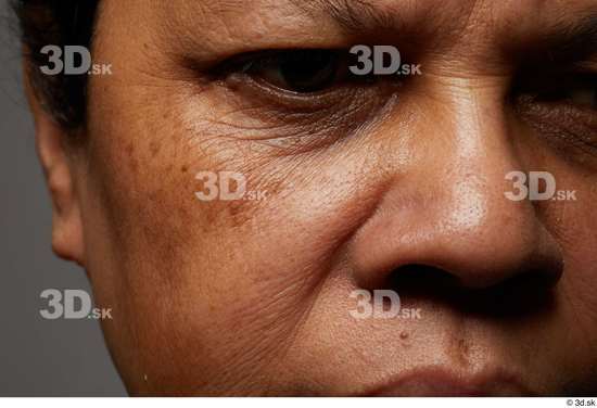 Eye Face Nose Cheek Skin Woman Black Slim Wrinkles Studio photo references