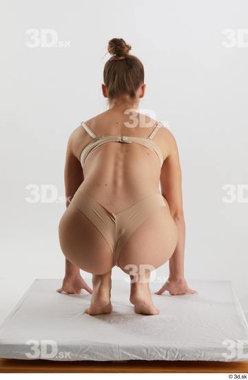 Woman White Slim Female Studio Poses