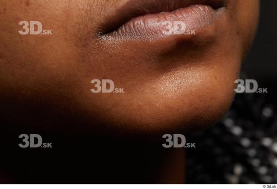 Face Mouth Skin Woman Black Chubby Studio photo references