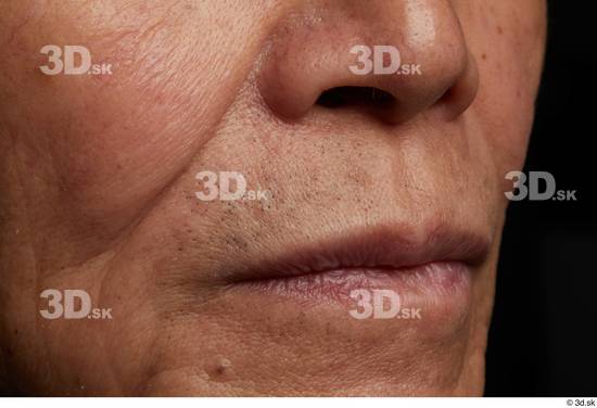 Face Mouth Nose Cheek Skin Man Asian Slim Wrinkles Studio photo references