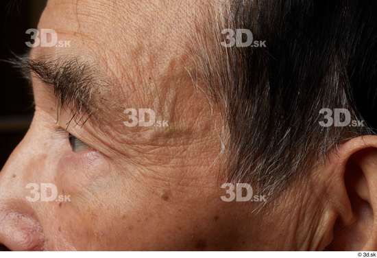 Face Ear Hair Skin Man Asian Slim Wrinkles Studio photo references