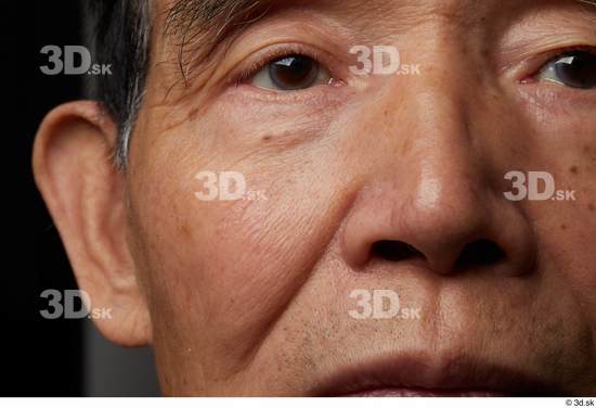 Eye Face Nose Cheek Ear Skin Man Asian Slim Wrinkles Studio photo references