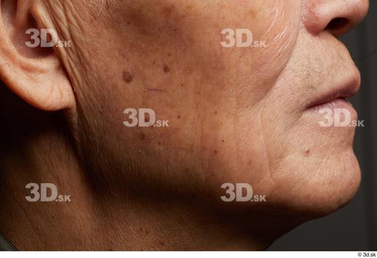 Face Mouth Cheek Ear Skin Man Asian Slim Wrinkles Studio photo references