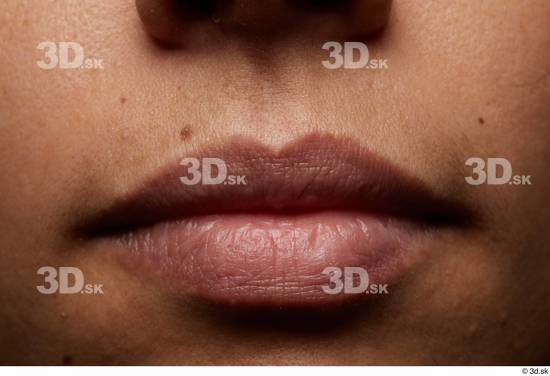 Face Mouth Skin Woman Black Slim Studio photo references