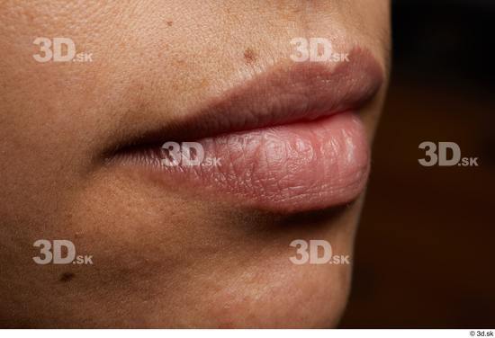 Face Mouth Skin Woman Black Slim Studio photo references