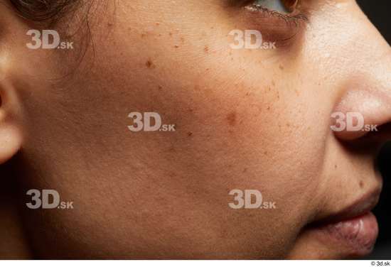 Face Mouth Cheek Skin Woman Black Slim Studio photo references