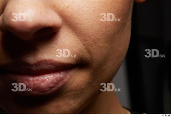 Face Mouth Cheek Skin Woman Black Slim Studio photo references