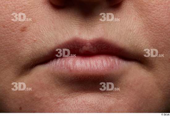 Face Mouth Skin Woman White Chubby Wrinkles Studio photo references