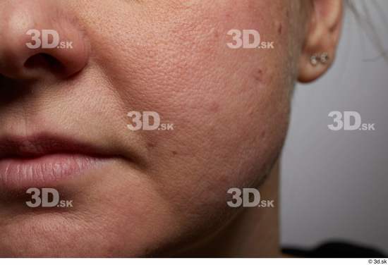 Face Mouth Cheek Skin Woman White Chubby Studio photo references