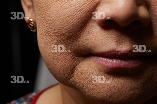 Face Mouth Nose Cheek Skin Woman Asian Slim Wrinkles Studio photo references